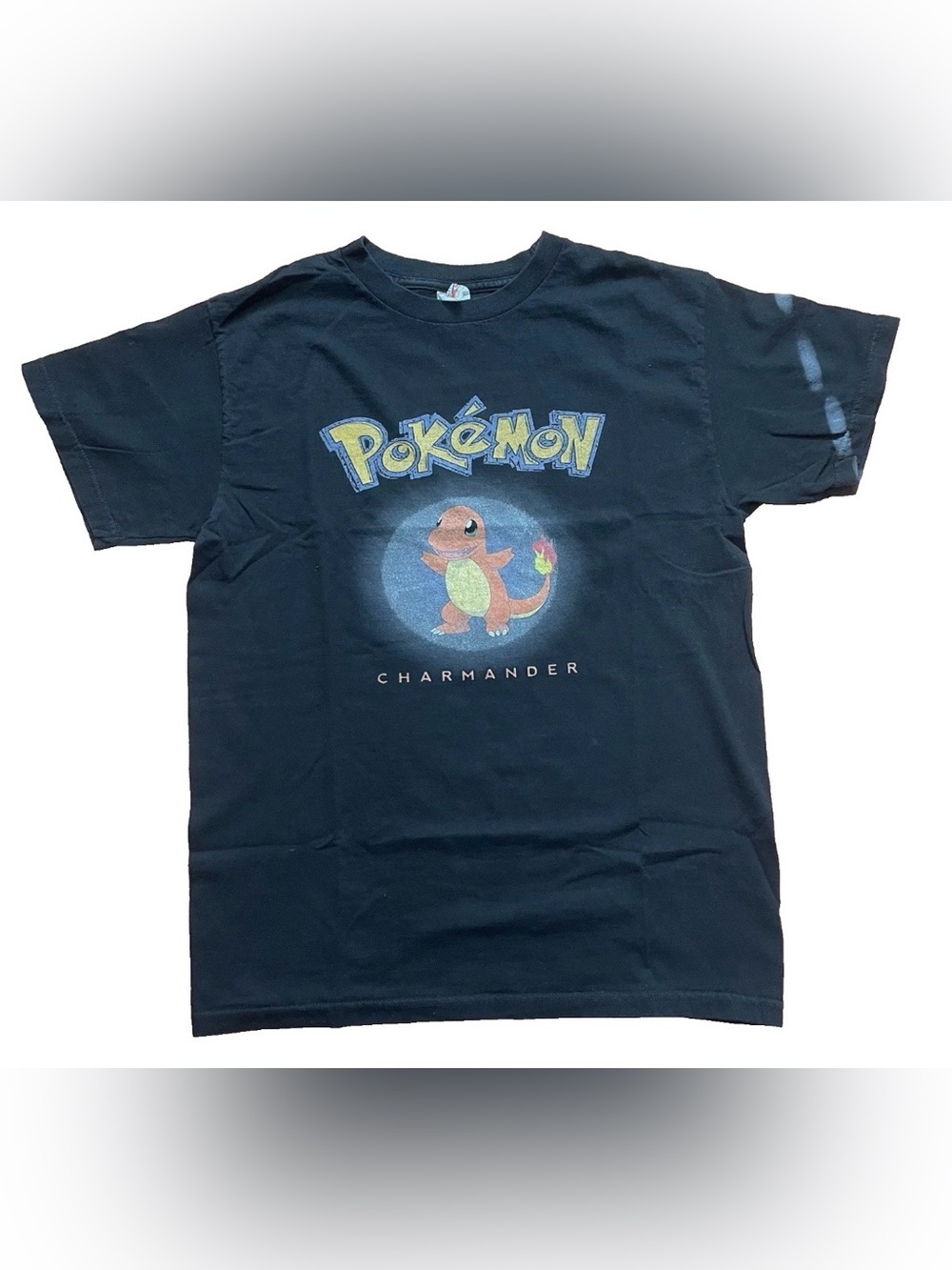Y2K Vintage Pokémon Charmander T-shirt Size Medium Anime Cartoon Y2K 90s Black
